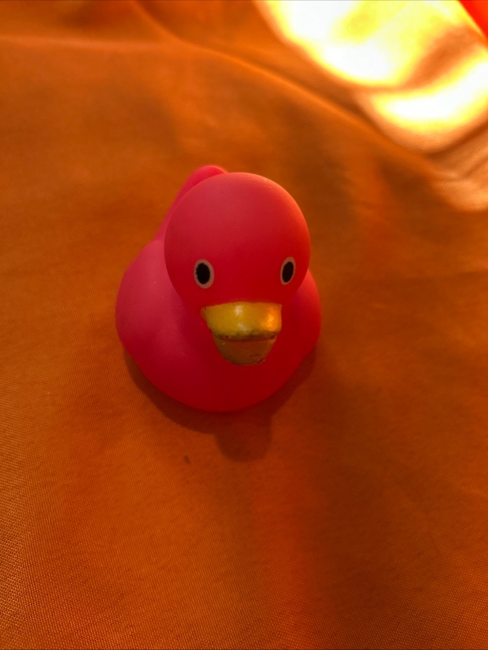 Solid Hot Pink Rubber Duck Figurine Toy Jeep Ducking Bath Water Kid Toy Figure